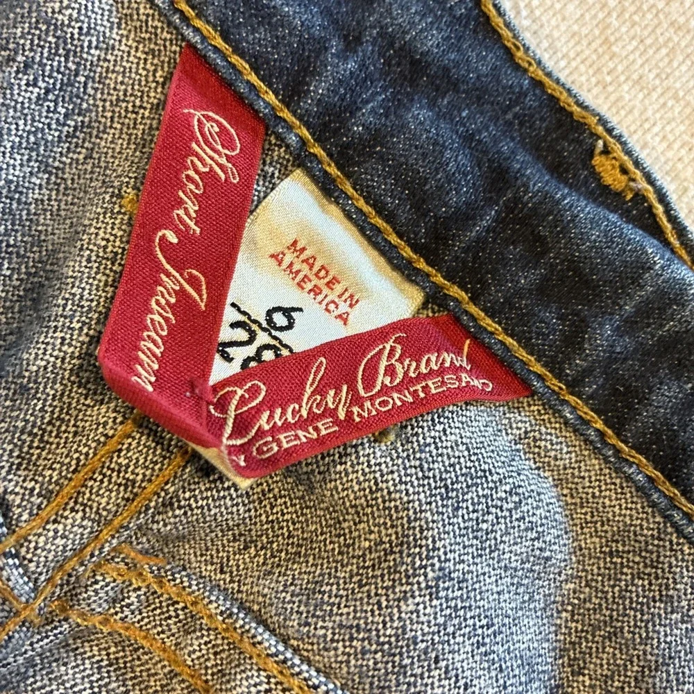 Vintage Women's Jeans Lucky Brand 6/28 Blue Easy Rider Straight USA Button Fly - Picture 7 of 12